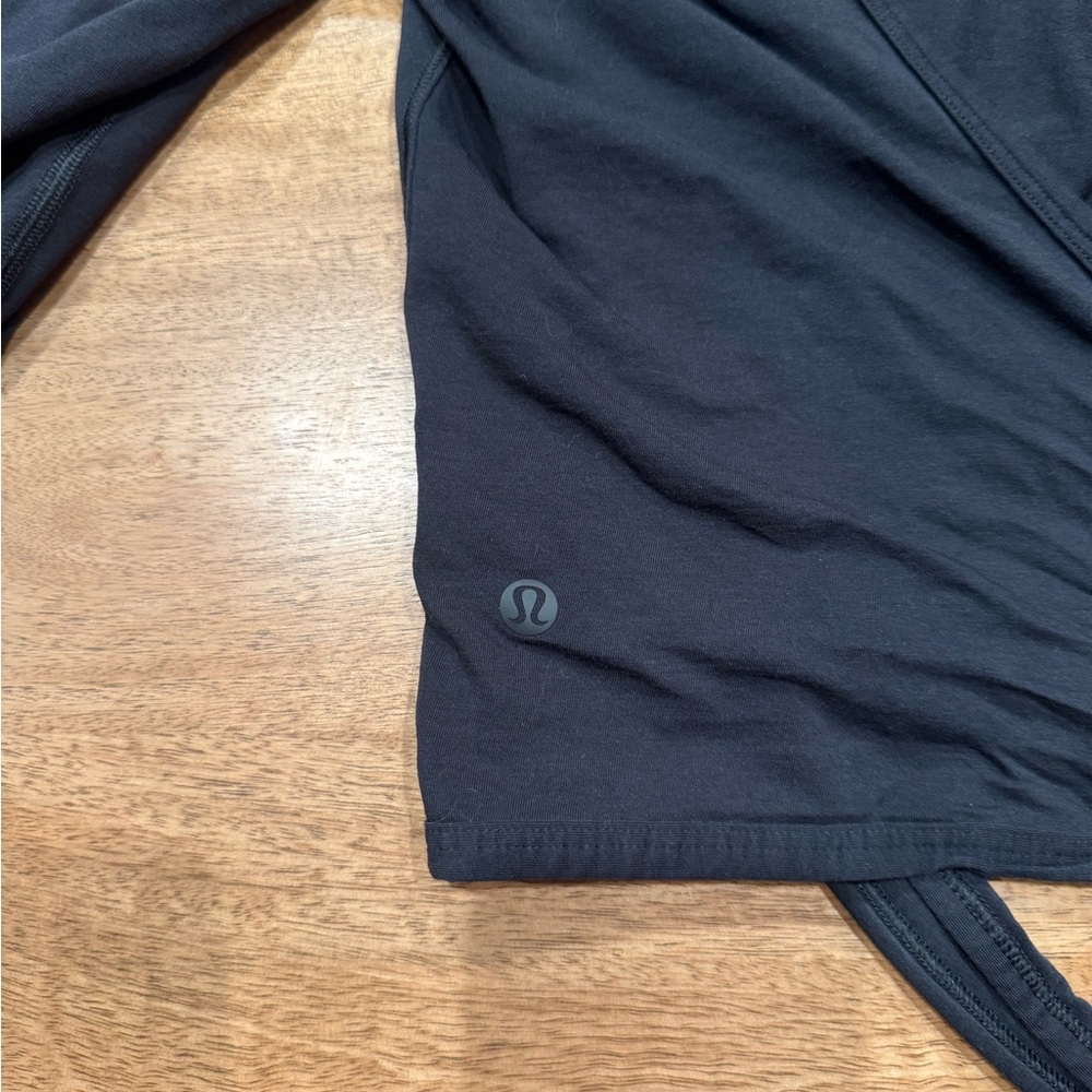 Lululemon Black Wrap Top - Picture 2 of 2